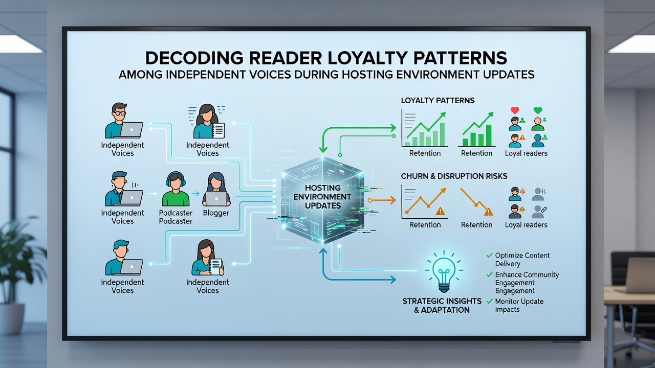 Charts displaying loyalty metrics for niche publishers reveal engagement recovery timelines following October 2026 hosting updates