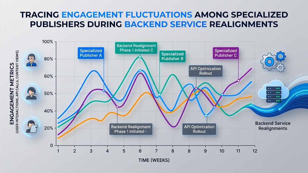 Tracing Engagement Fluctuations Among Specialized Publishers During Backend Service Realignments