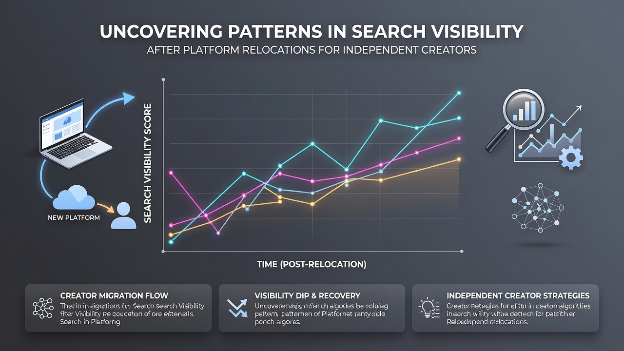 Graph illustrating recovery timelines for independent creator websites following host changes
